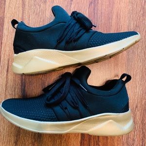 Southern fried chics black & gold tennis shoes